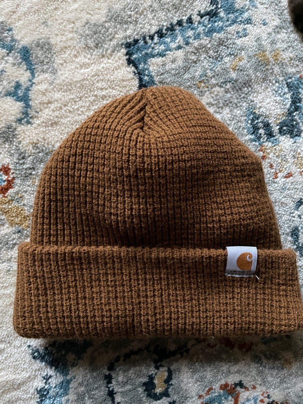 Carhartt Brown knit Cuffed Beanie